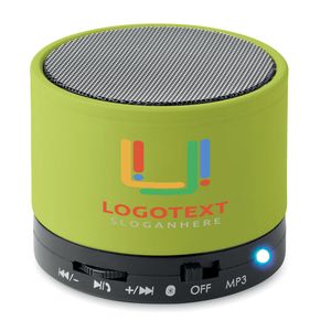 GiftRetail MO8726 - ROUND BASS Round wireless speaker Lime