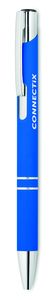 GiftRetail MO8857 - Push button ballpoint pen with rubber finish Royal Blue
