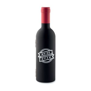 GiftRetail MO8999 - SETTIE Bottle shape wine set Black