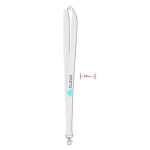 GiftRetail MO9058 - SIMPLE LANY Lanyard 20 mm White