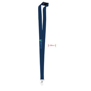 GiftRetail MO9354 - PANY Lanyard hook and buckle 20 mm Blue