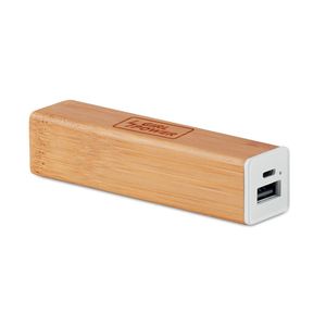 GiftRetail MO9673 - POWERBAM Power bank bamboo 2200 mAh Wood