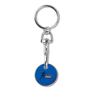 GiftRetail MO9748 - TOKENRING Key ring token (€uro token) Royal Blue
