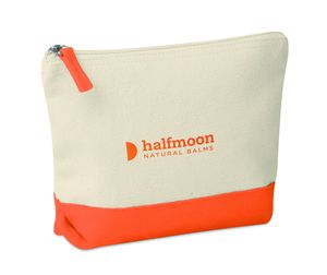 GiftRetail MO9815 - KLEUREN Bicolour cotton cosmetic bag Orange