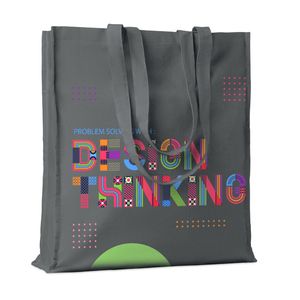 GiftRetail MO9596 - PORTOBELLO 140gr/m² cotton shopping bag Dark Grey