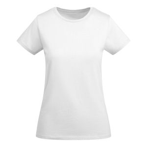 Roly CA6699 - BREDA WOMAN Fitted short-sleeve t-shirt for women in OCS certified organic cotton White