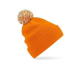 Beechfield BF450 - Beanie with Pompom Orange / White