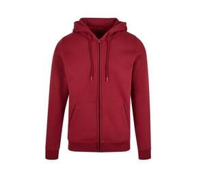 Build Your Brand BY012 - zipped hooded sweatshirt heavy Burgundy