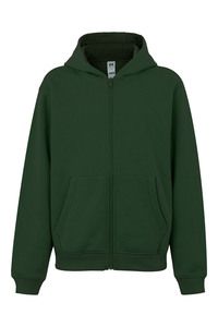 Mukua SF270K - KIDS ZIPPED HOOD SWEATSHIRT Bottle Green