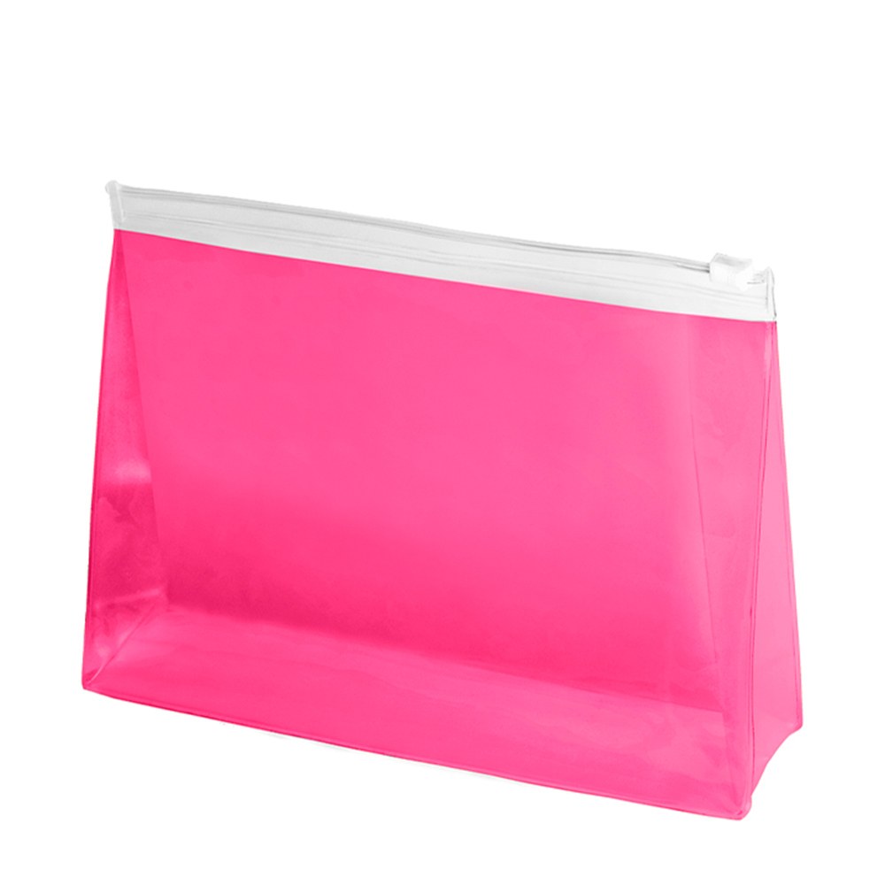 EgotierPro 34054 - Translucent PVC Toilet Bag with Zip SOFIE