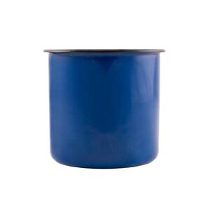 EgotierPro 37048 - Vintage Style Metal Mug 350ml Light FIELD Blue