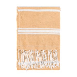 EgotierPro 39000 - Fouta Style Pareo Towel, 90x180cm, Cotton-Polyester ZANZIBAR Yellow