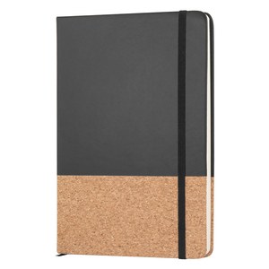 EgotierPro 38552 - A5 Notebook with PU Cork Cover BOUND