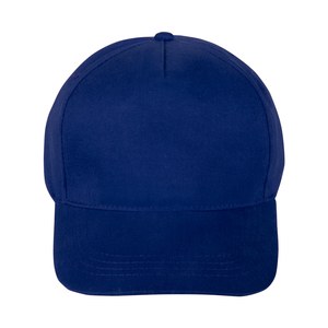 EgotierPro 39090 - Brushed Cotton 5-Panel Cap with Velcro FIRST-CLASS Navy Blue