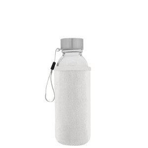 EgotierPro 39528 - Glass Bottle with Stainless Steel Handle, 420ml JARABA