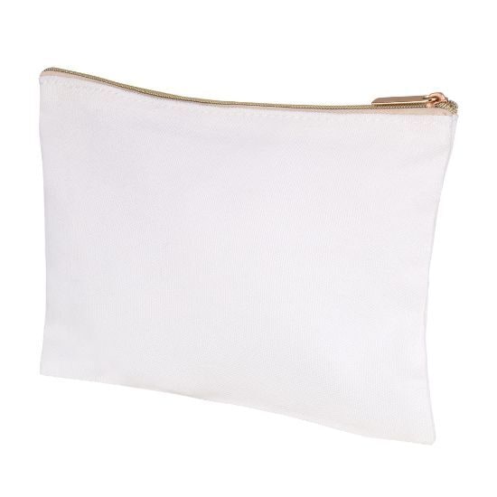 EgotierPro 50063 - Polyester Toilet Bag with Cotton Look POLY