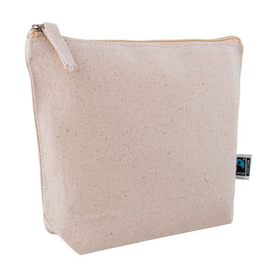 EgotierPro 50609 - Fairtrade Cotton Toilet Bag, 280gsm CLARK