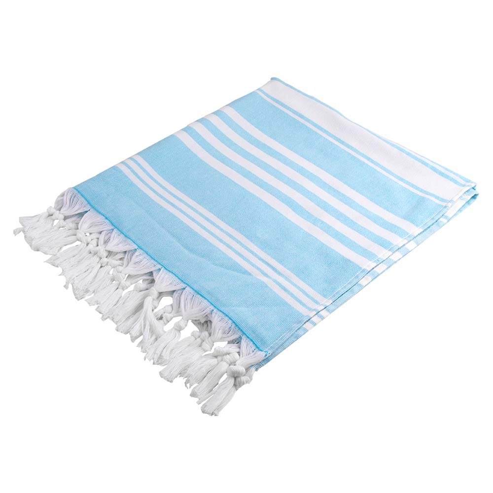 EgotierPro 52036 - 100% Cotton Pareo Towel with Fringes CAYMAN