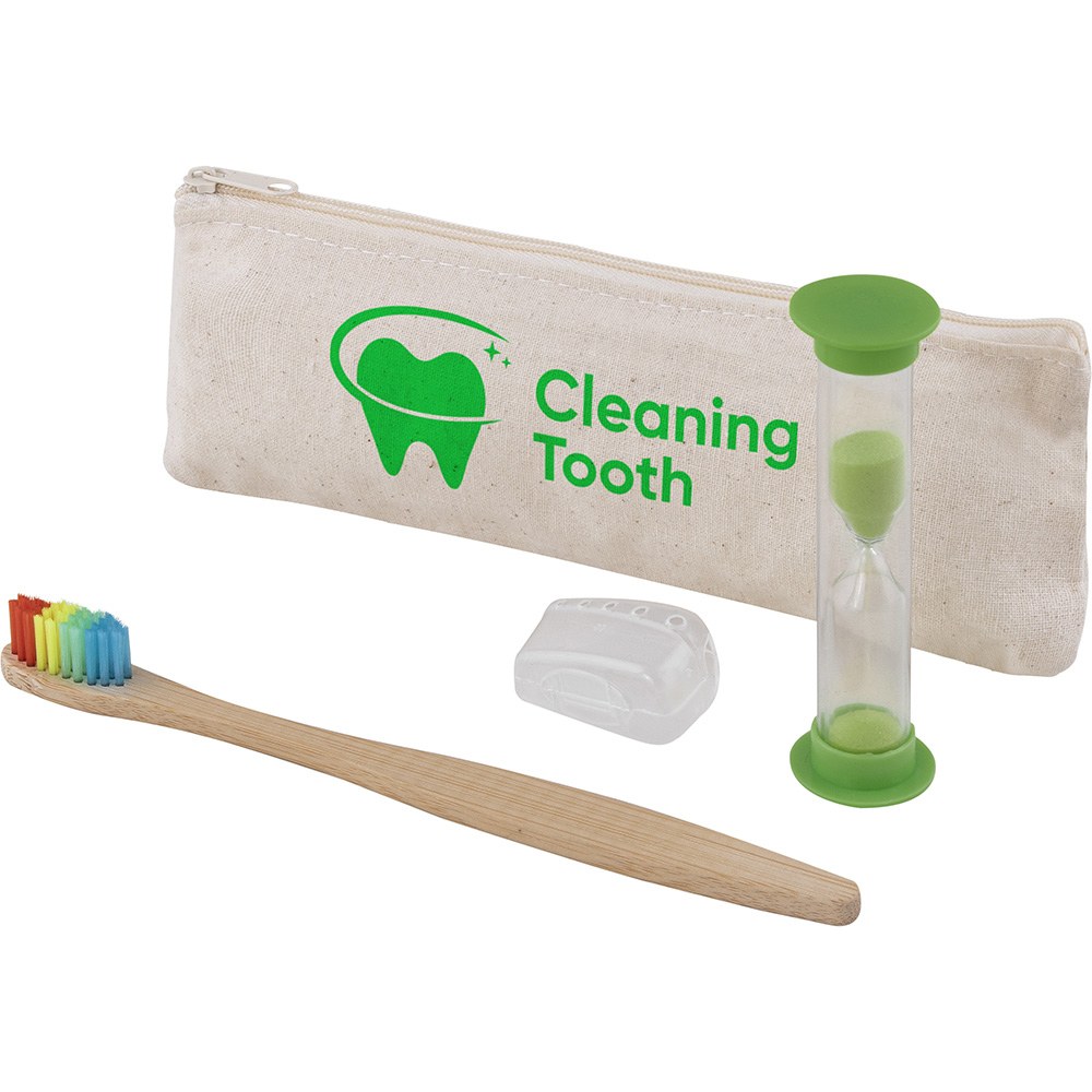 EgotierPro 53032 - Dental Set with Toothbrush & Hourglass