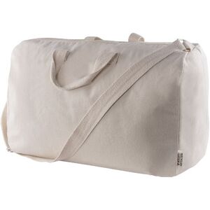 EgotierPro 53028 - Large Recycled Canvas Bag with Adjustable Strap WEEKEND Natural