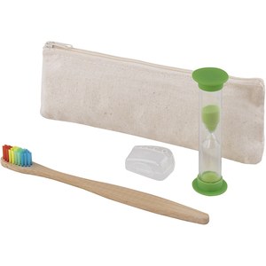 EgotierPro 53032 - Dental Set with Toothbrush & Hourglass Green