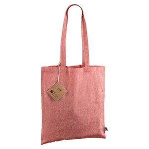 EgotierPro 53519 - Fairtrade Recycled Cotton Long-Handle Bag DUNE