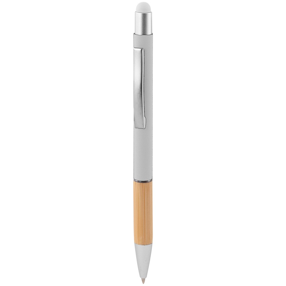 EgotierPro 53564 - Recycled Aluminum & Bamboo Pen with Pointer ANDIKA