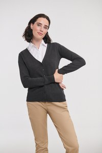 Russell Collection RU715F - Ladies V-Neck Knitted Cardigan