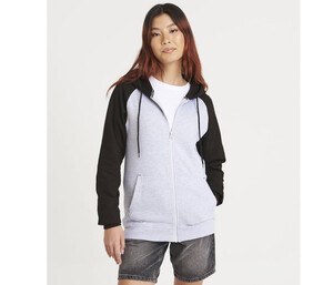 AWDIS JUST HOODS JH063 - Zipped Baseball Sweatshirt