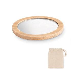 GiftRetail MO6406 - MALAY Bamboo make-up mirror