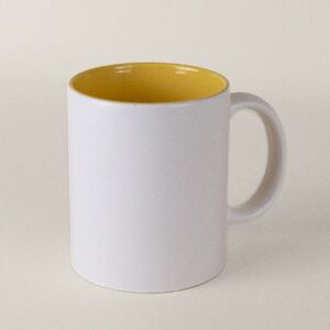 EgotierPro 37510 - Ceramic Mug 350ml White & Color Interior GRAVEN