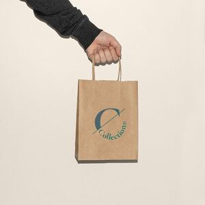 EgotierPro 39023 - 90 gr/m2 Paper Bag with Twisted Handles