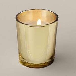 EgotierPro 52523 - Bergamot Scented Wax Candle in Golden Glass LOMBOK